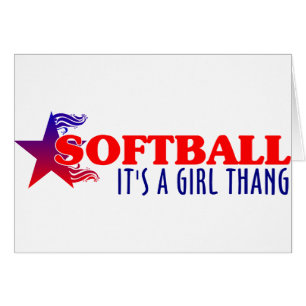 Cartão Softball... Garota Thang