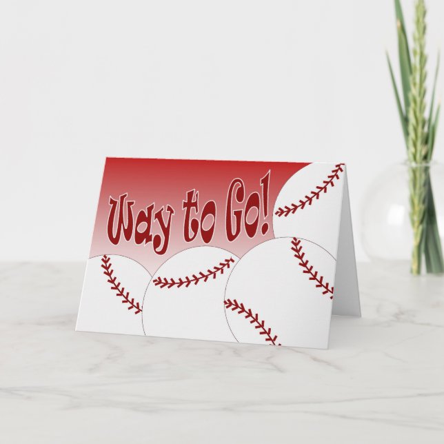 Cartão Softball - Muito bem! Parabéns! Incrível! (Frente)