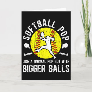 Cartão Softball Pop Grandpa Funny Pop Of A Softball Playe
