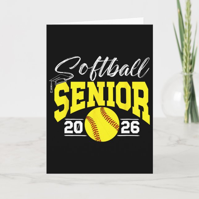 Cartão Softball Senior 2026 Senior Softball Player 2026  (Frente)