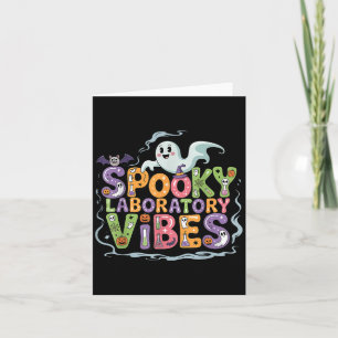 Cartão Soky Laboratory Vibes Ghost Halloween Scientist La