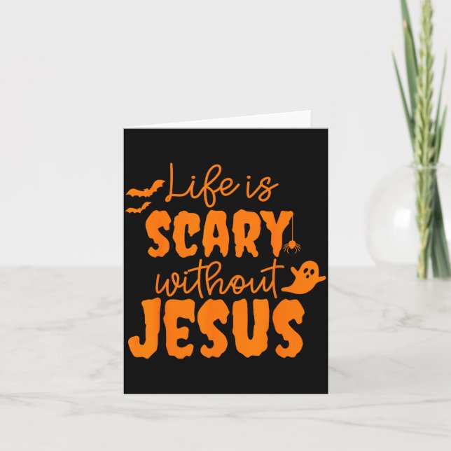 Cartão Soky Life Is Y Without Jesus Christian Halloween  (Frente)