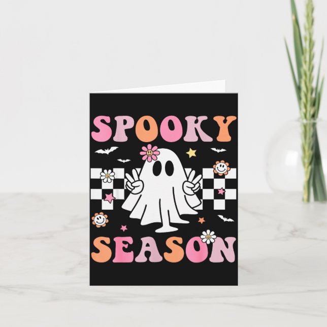 Cartão Soky Season Happy Halloween Retro Ghost Soky Women (Frente)