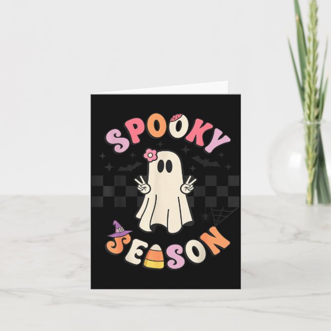 Cartão Soky Season Retro Happy Halloween Ghost Women Todd (Frente)