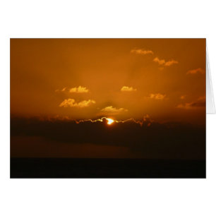 Cartão Sol Atrás das Nuvens Foto Laranja Sunset