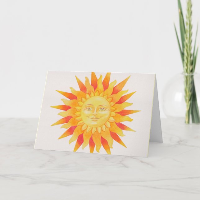 Cartão Sol blank greeting card (Frente)