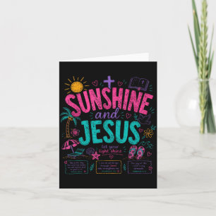 Cartão Sol e Jesus Deixem Sua Luz Brilhar Cristão