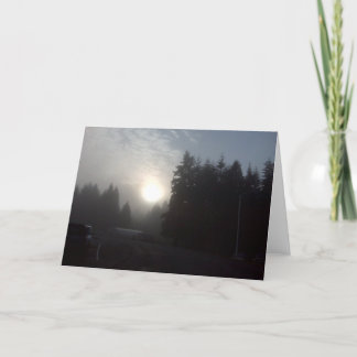 Cartão sol enevoado #3 da manhã