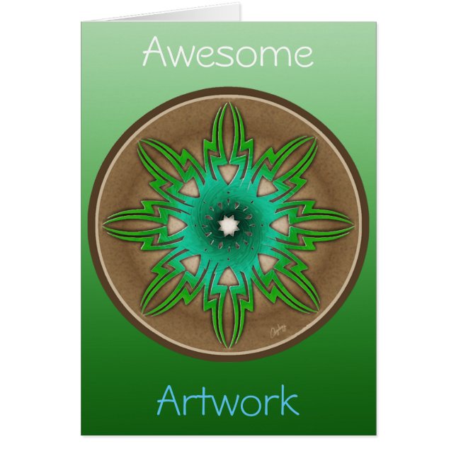 Cartão Sol verde (Frente)