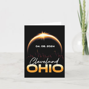 Cartão Solar Eclipse 2024 Cleveland Ohio Total Solar Ecli