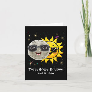 Cartão Solar Eclipse 2024 Cute Solar Eclipse Kids Boys Gi
