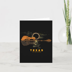 Cartão Solar Eclipse 2024 Guitar 04.08.24 Totalidade Texa