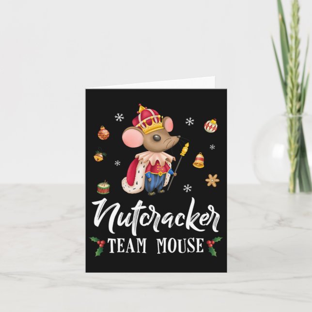 Cartão Soldado da dança de Natal do Time Mouse Nutcracker (Frente)
