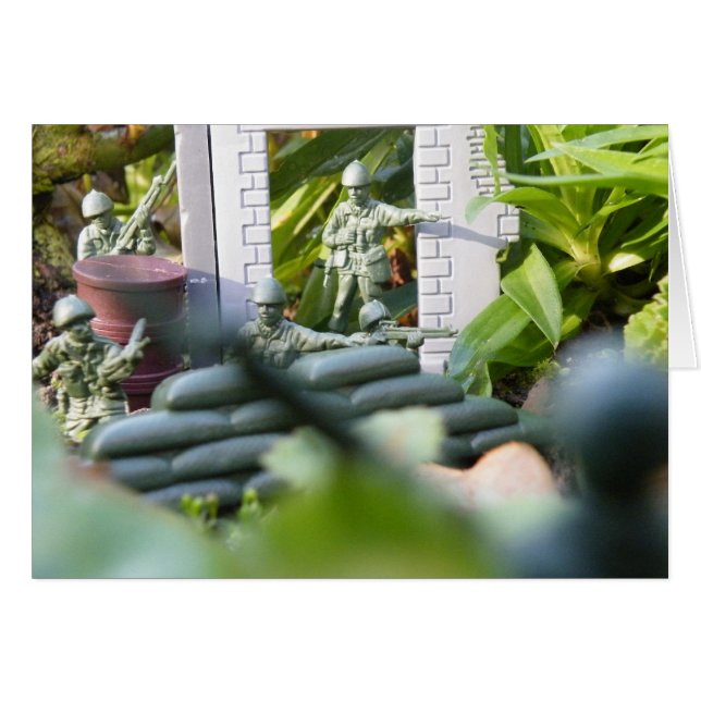 Cartão Soldados Brinquedos (Frente Horizontal)