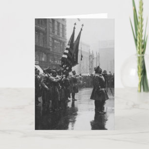 Cartão Soldados "Buffalo" Retornando Cores - 1919