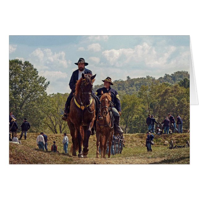 Cartão Soldados da União desgastados (Frente Horizontal)