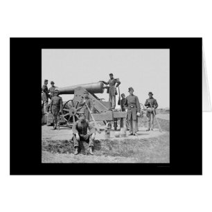 Cartão Soldados e 24 armas Ft Corcoran 1864 do cerco do
