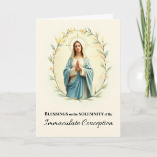 Cartão Solemidade da Imaculada Conceição Bênçãos Maria