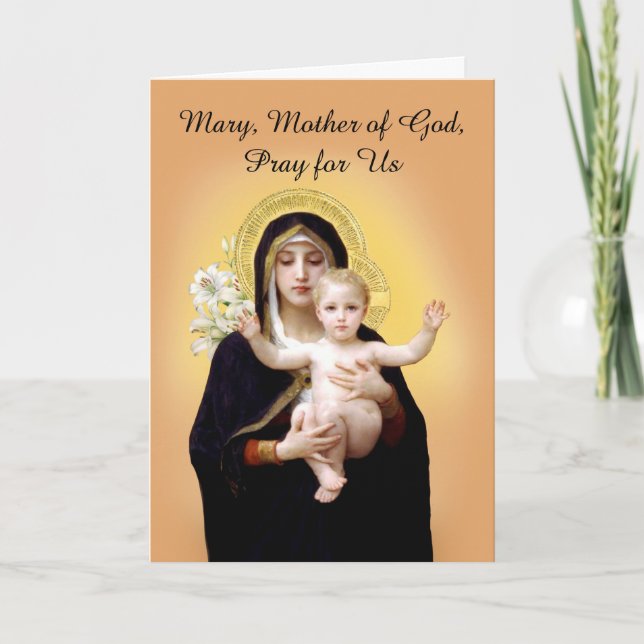 Cartão Solenidade de Maria, Mãe de Deus e de Jesus (Frente)
