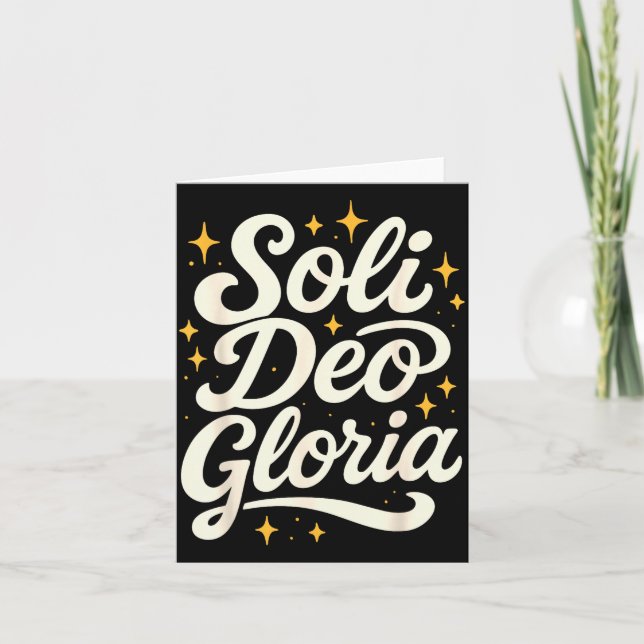 Cartão Soli Deo Gloria Reformed Christian Theology Design (Frente)