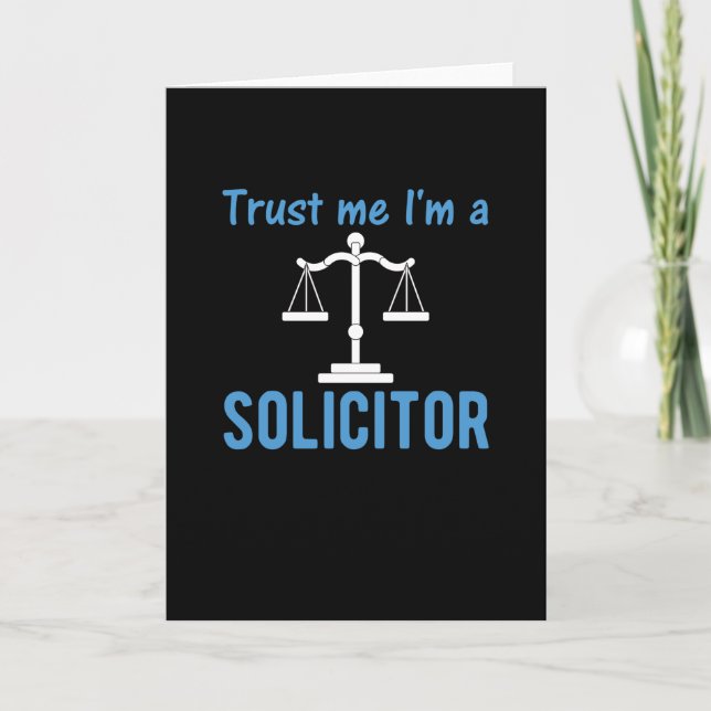 Cartão Solicitor Gift Lawyer and law clerk (Frente)