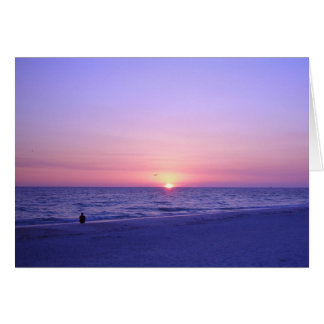 Cartão Solidão ao pôr do sol