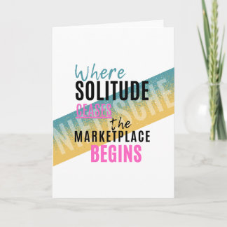 Cartão Solidão e multidões Introduvert Nietzsche cita