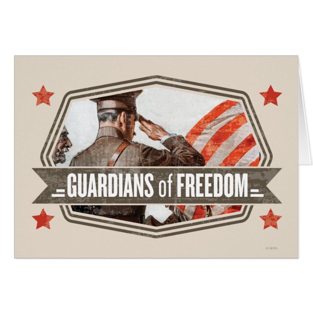 Cartão Solider-Guardian of Freedom (Frente Horizontal)