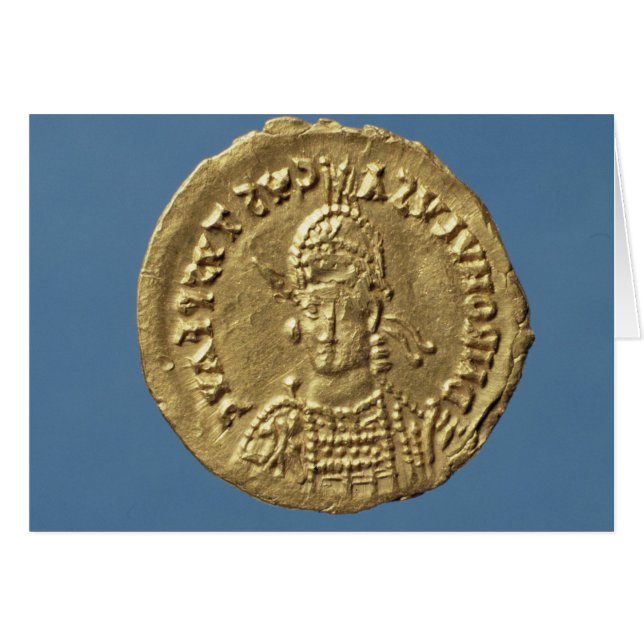 Cartão Solidus de Romulus Augustulus (Frente Horizontal)