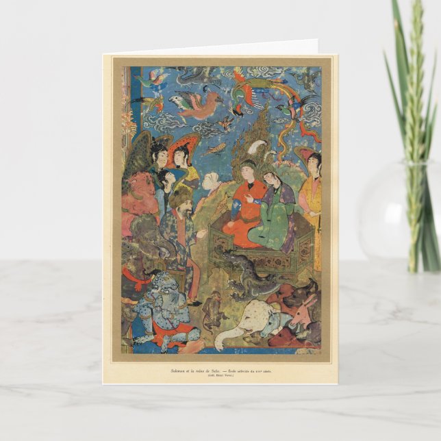 Cartão Solomon e a rainha de Sheba, século XVI (Frente)