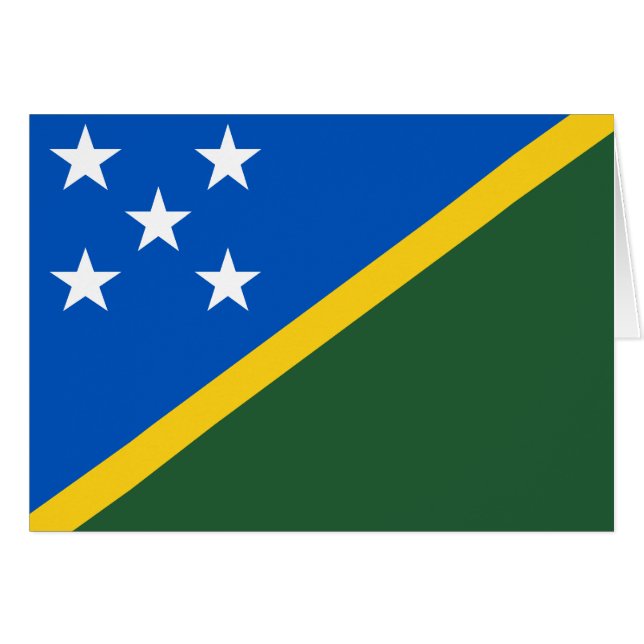 Cartão Solomon Islands Flag (Frente Horizontal)
