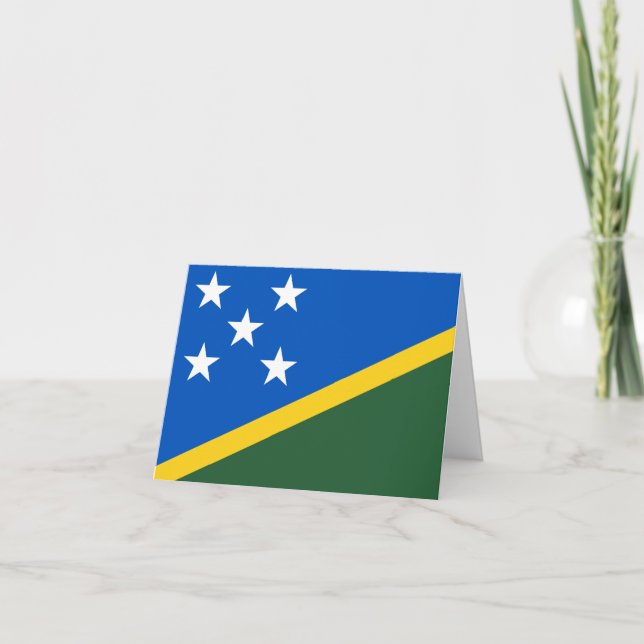 Cartão Solomon Islands Flag (Frente)