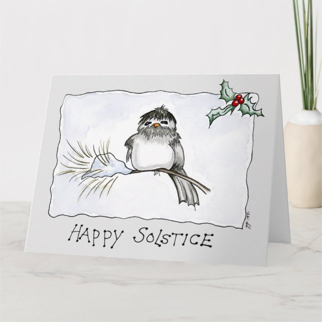 Cartão Solstice Chickadee (Frente)