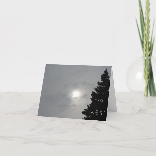 Cartão Solstice Vazio Sun II (Adicionar Sua Mensagem Dent (Frente)