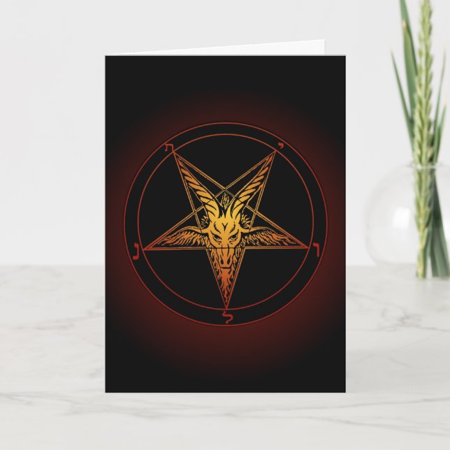 Cartão Solstício de Inverno Baphomet (Frente)