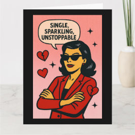 Cartão Solteira, Brilhante, Incontrolável