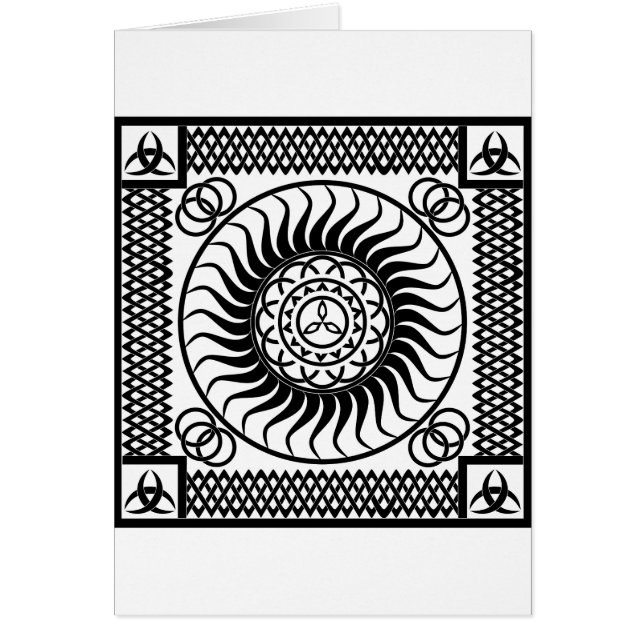 Cartão Solteiro de ornamento Celta (Frente)