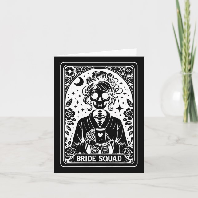 Cartão Solteiro Gótico Tecido de Placa de Tarot Bride Esq (Frente)