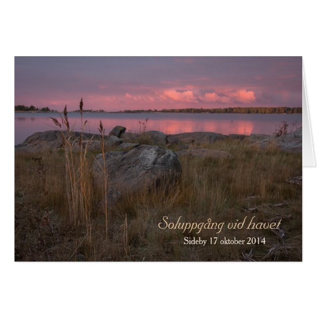 Cartão Soluppgång vid havet CC0759 Sideby Siipyy (Frente Horizontal)