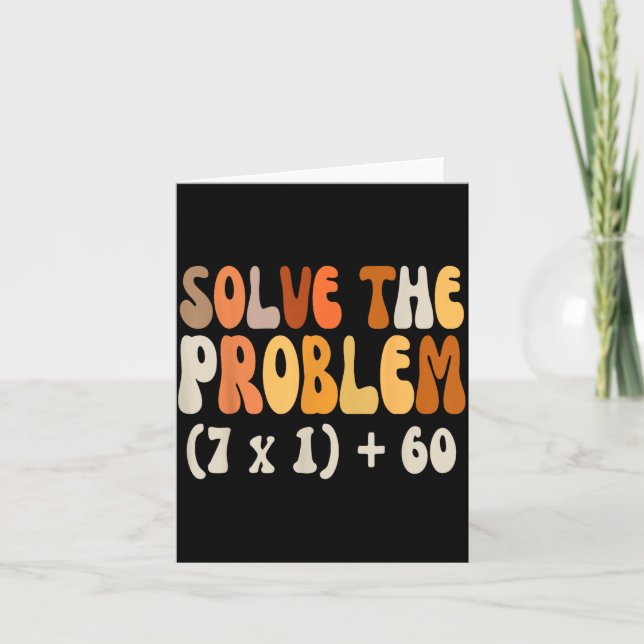 Cartão Solve The Problem 67 Funny Math Meme Six Seven For (Frente)