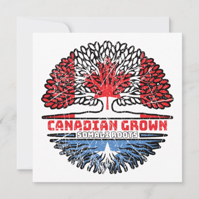 Cartão Somália Somali Canada Tree Roots Flag (Frente)