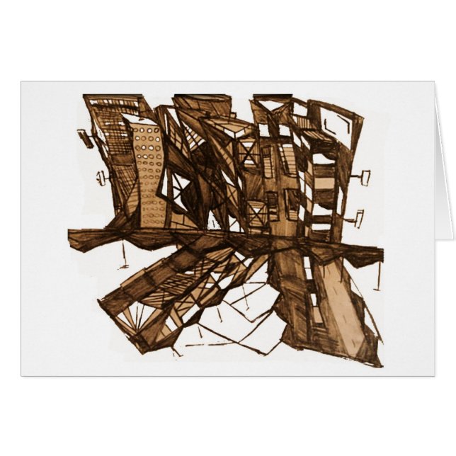 Cartão sombra da cidade (Frente Horizontal)