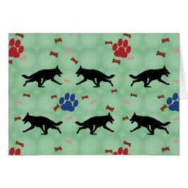 Cartão Sombra do german shepherd