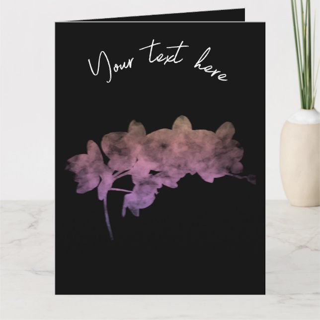 Cartão Sombra Orquídea Ipanema sobre fundo escuro (Frente)