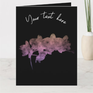 Cartão Sombra Orquídea Ipanema sobre fundo escuro