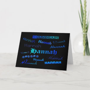 Cartão Sombras de Azul em Preto - Hannah