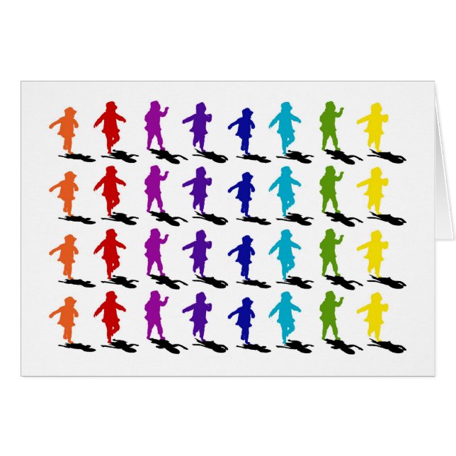 Cartão Sombras do arco-íris (Frente Horizontal)