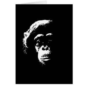 Cartão Sombras do chimpanzé