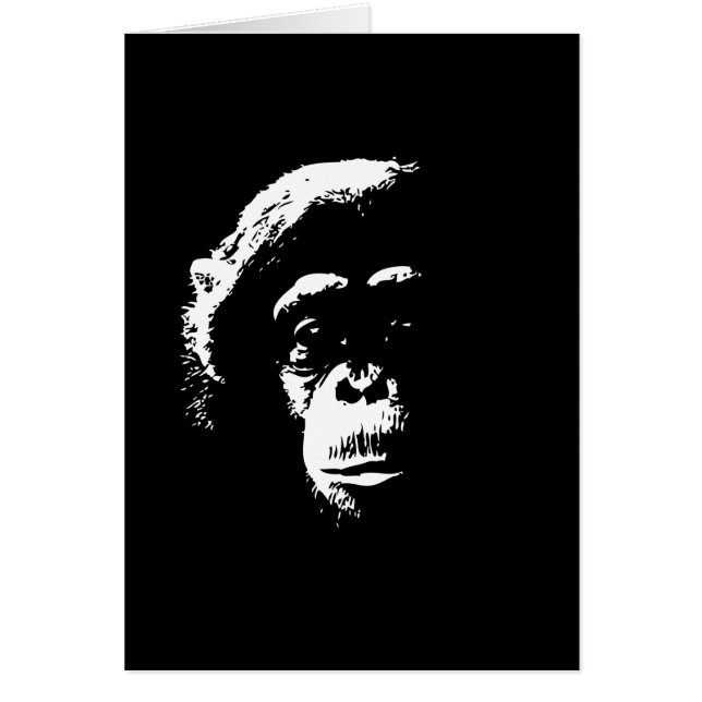Cartão Sombras do chimpanzé (Frente)