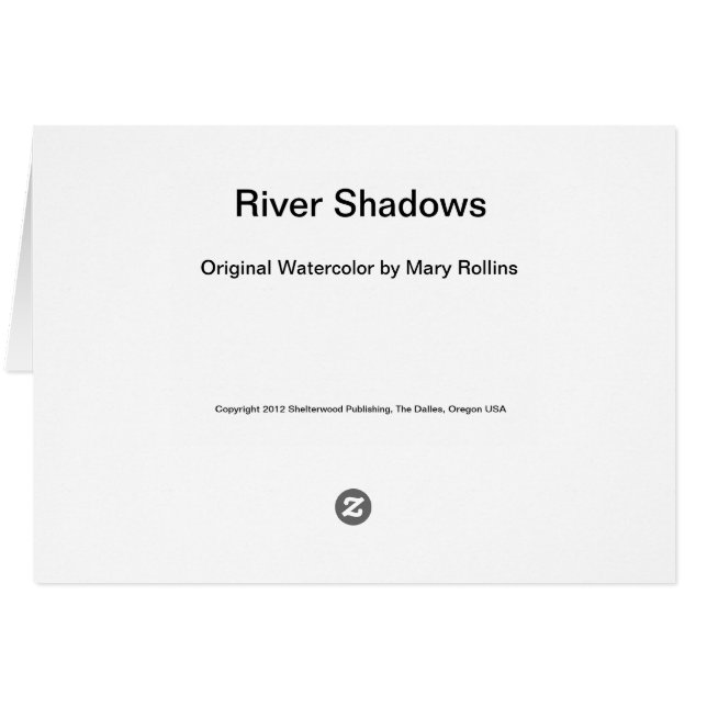 Cartão Sombras do rio (Verso Horizontal)